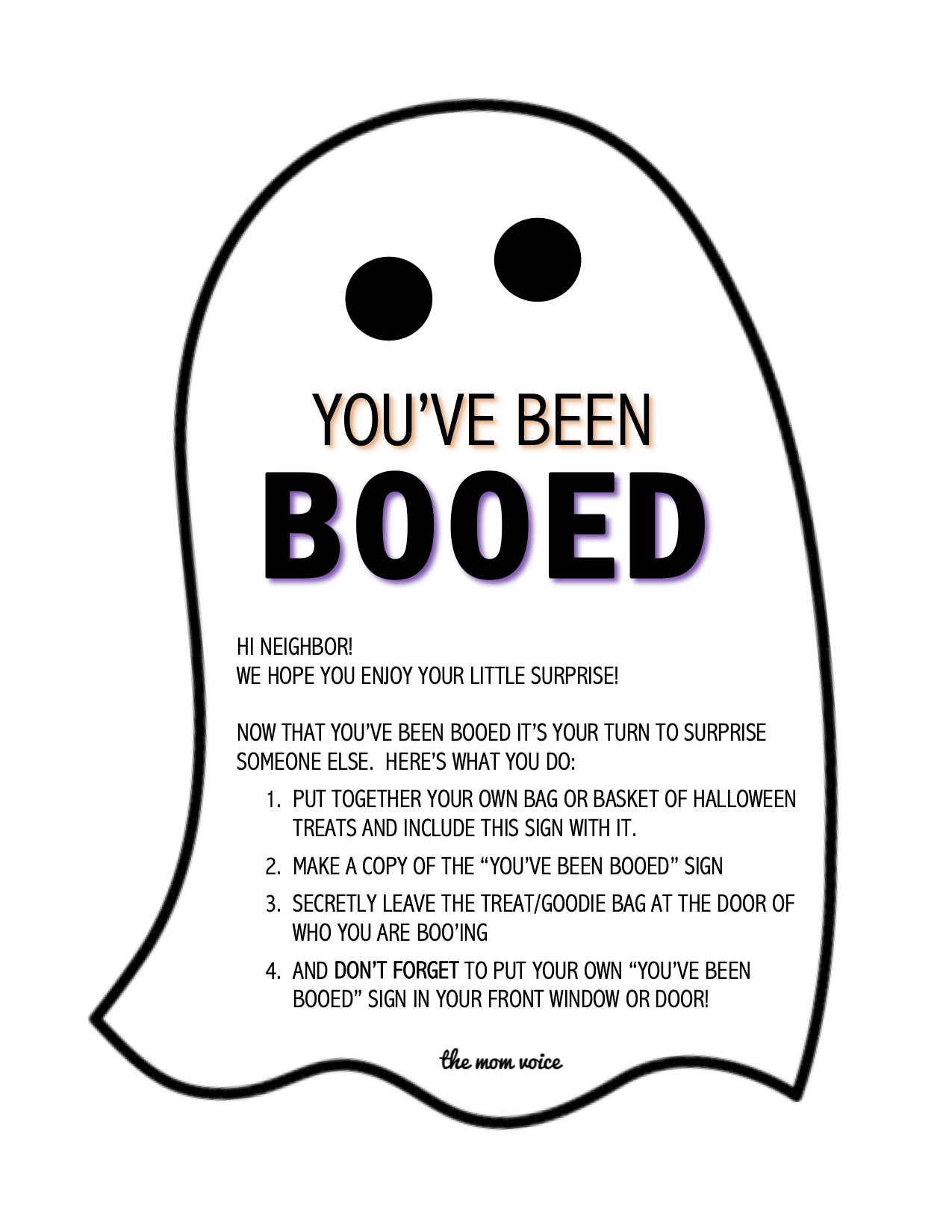 You&amp;#039;Ve Been Booed Free Download | The Mom Voice with You Ve Been Booed Free Printable