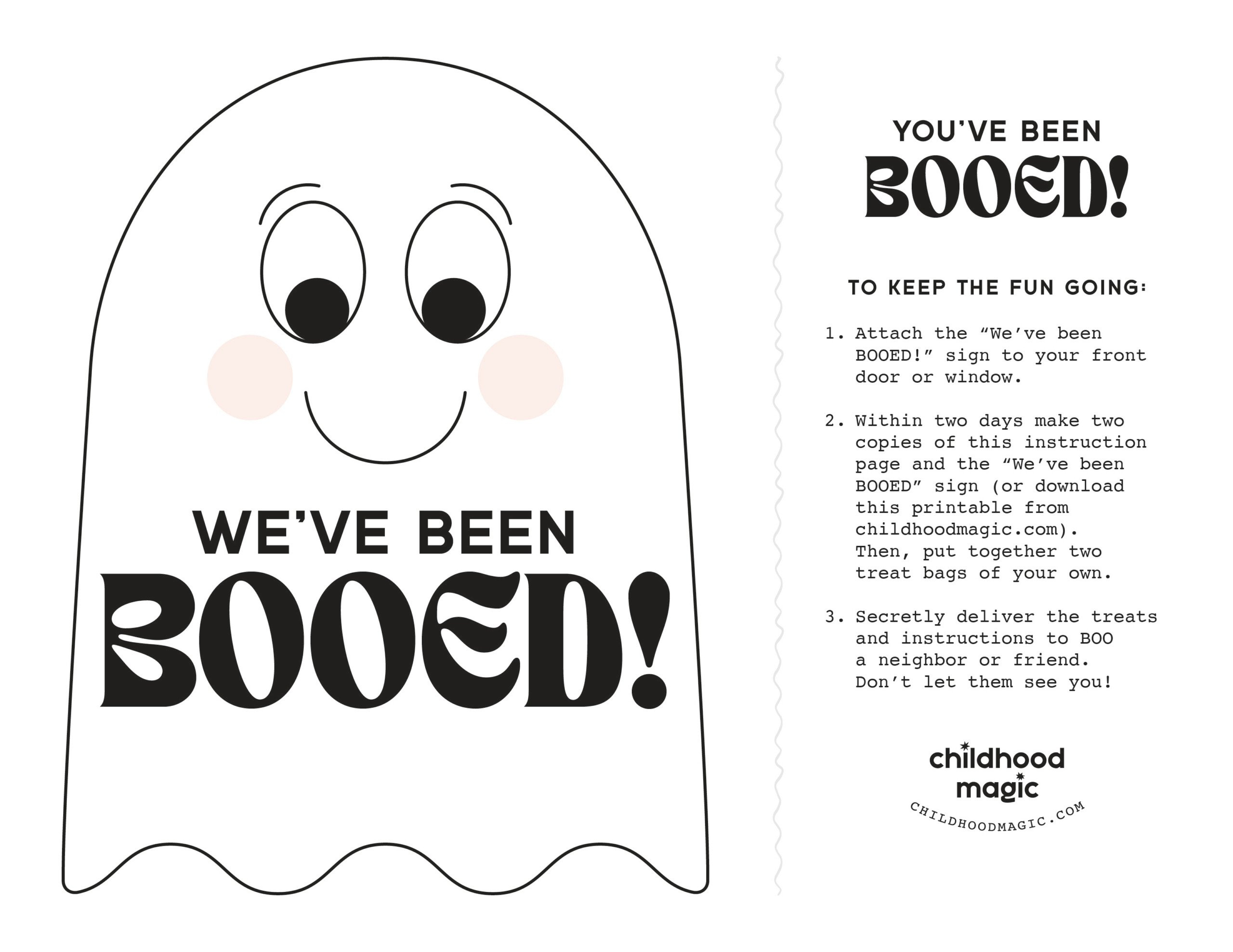 You&amp;#039;Ve Been Booed! (Free Printable) - Childhood Magic with regard to You Ve Been Booed Free Printable