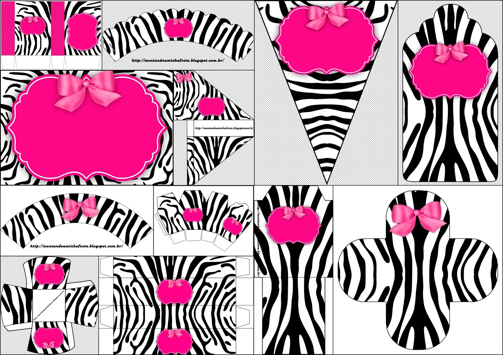 Zebra And Pink: Free Party Printable, Boxes And Invitations. | Oh pertaining to Free Printable Zebra Print Birthday Invitations