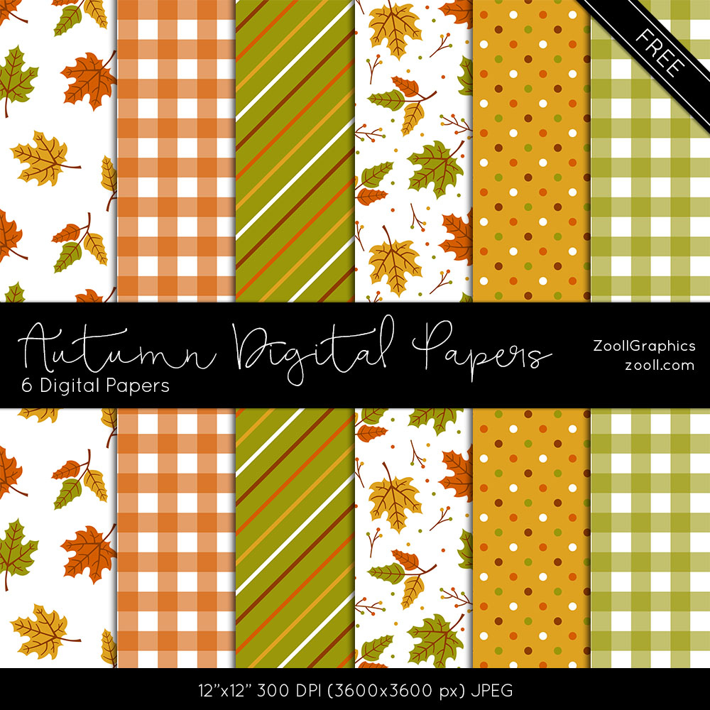 Zooll | Printables: Autumn Digital Papers within Free Printable Autumn Paper