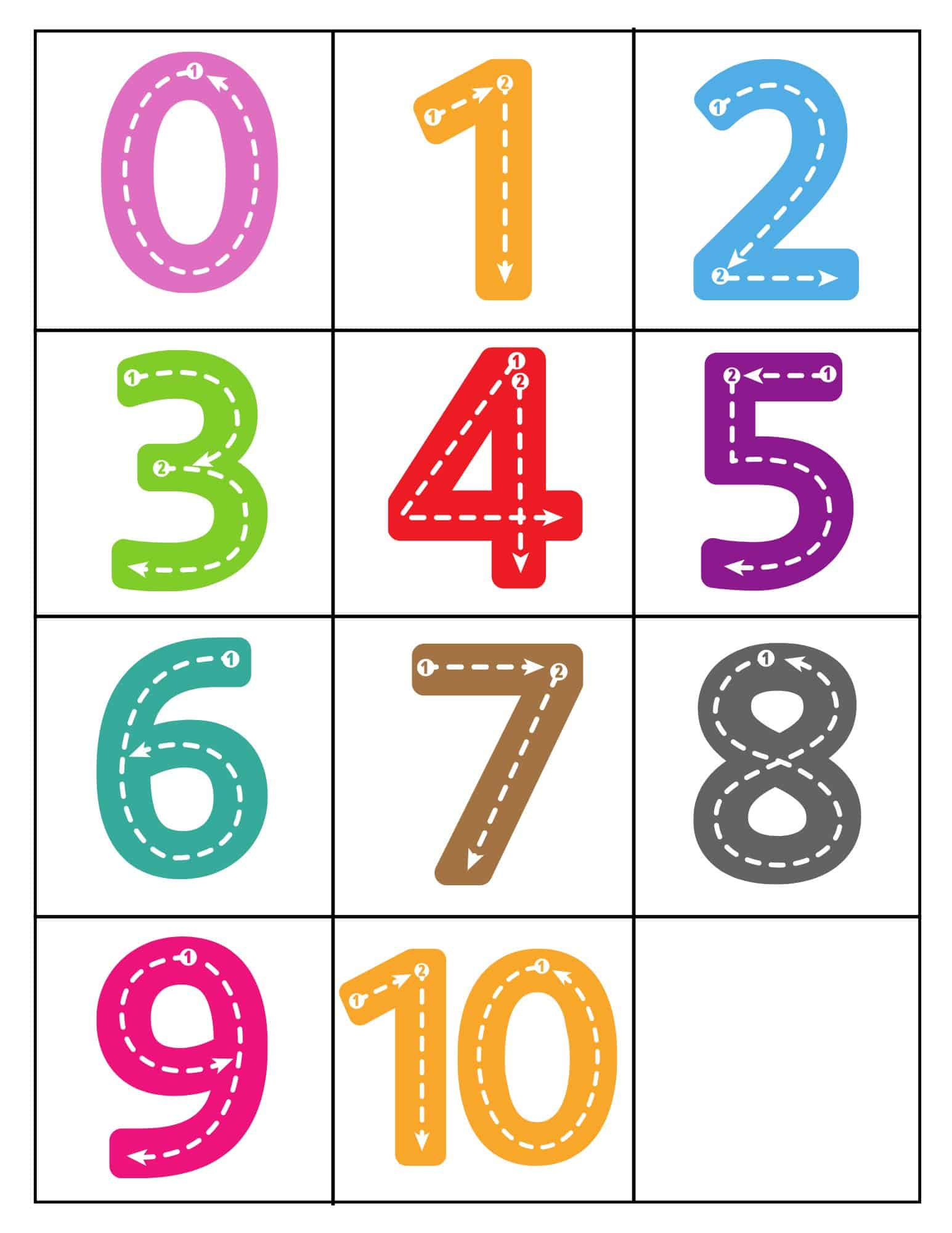 0-10 Printable Numbers (Free Templates In All Sizes) throughout Free Printable Numbers