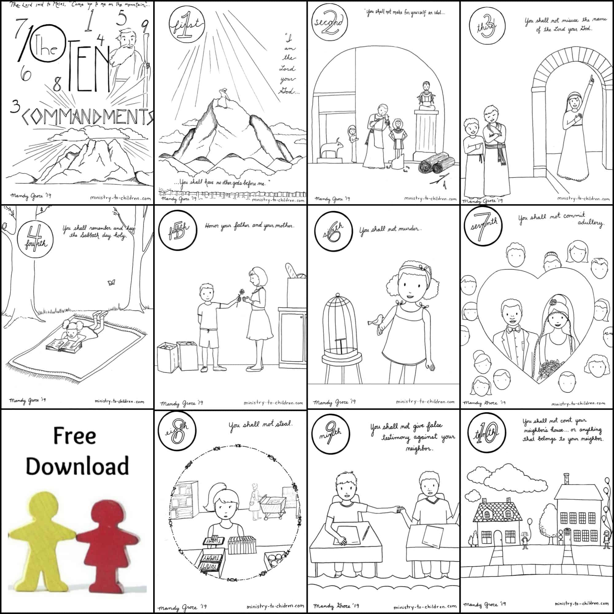 10 Commandments Coloring Book [Free Printable Pdf] Pages For Kids throughout Free Printable Ten Commandments Coloring Pages