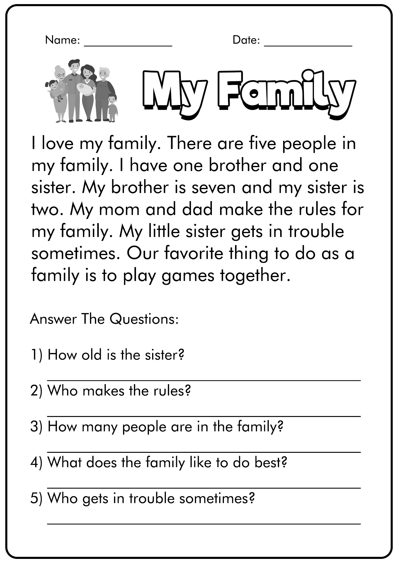 10 First Grade Reading Comprehension Worksheets - Free Pdf At with regard to Free Printable Grade 1 Reading Comprehension Worksheets