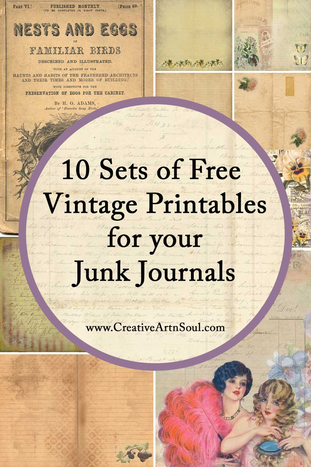 10 Sets Of Free Vintage Printables For Your Junk Journals in Free Vintage Printables