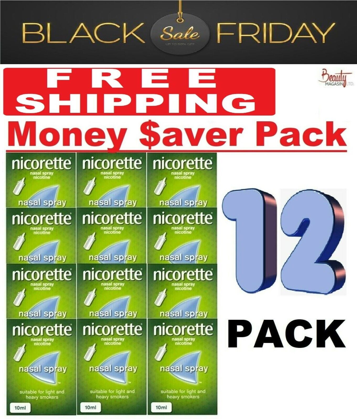 12 X Nicorette Nasal Spray 10Ml (12 Pack) - Free Shipping To Usa regarding Free Printable Nicotine Patch Coupons