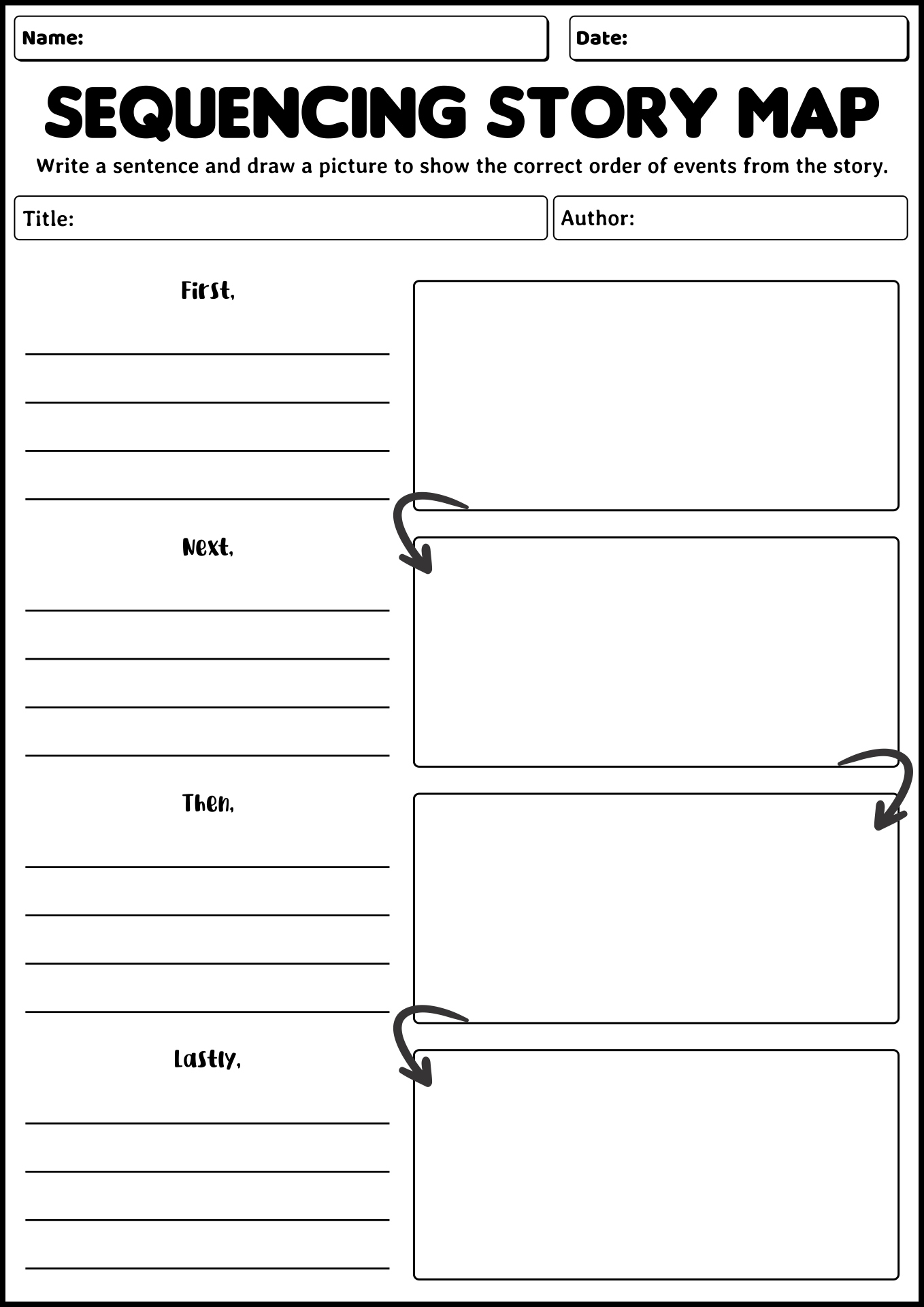 14 Story Sequencing Worksheets 3Rd Grade - Free Pdf At Worksheeto throughout Free Printable Sequence of Events Graphic Organizer