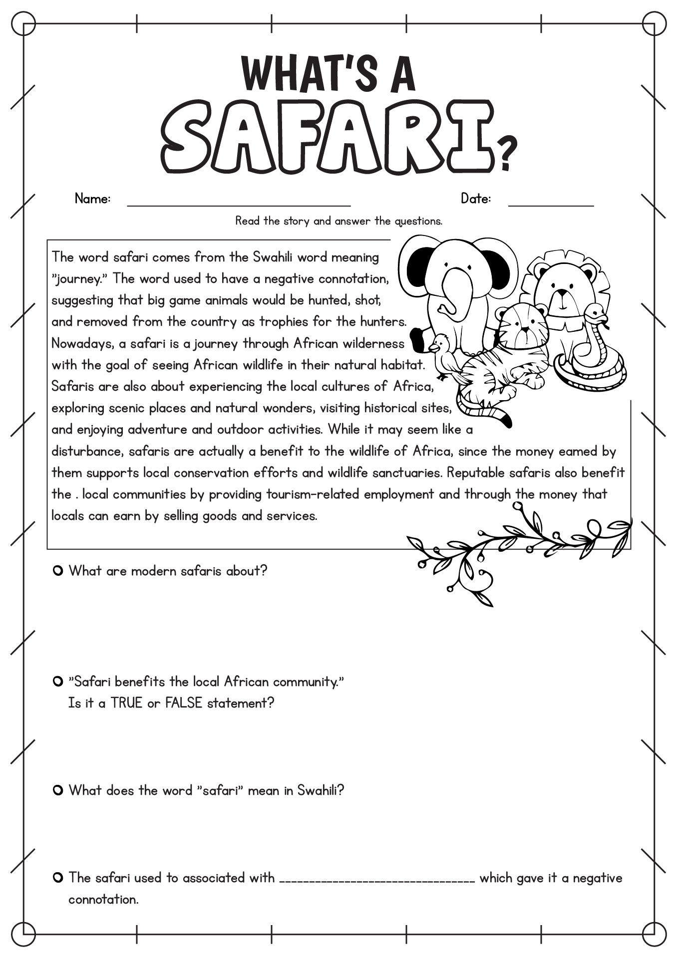 15 Fourth Grade Reading Comp Worksheets - Free Pdf At Worksheeto throughout Free Printable Stories for 4th Graders