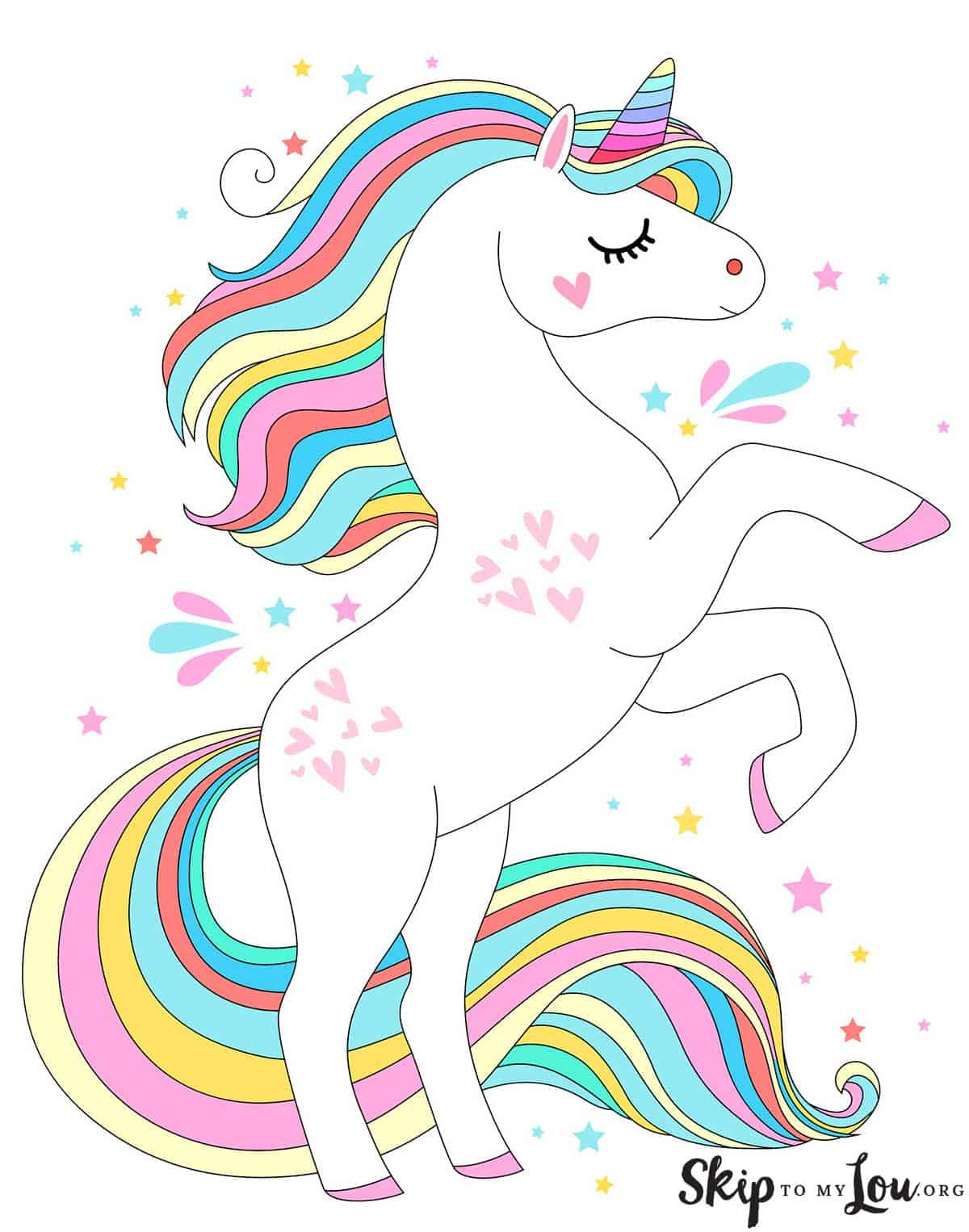 15 Magical Unicorn Coloring Pages {Print For Free} | Skip To My Lou inside Unicorn Printable Free