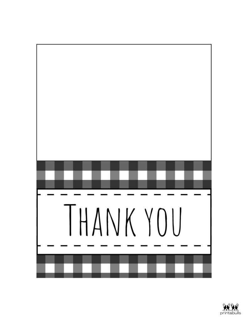 150+ Printable Thank You Cards - Free | Printabulls regarding Free Printable Thank You Cards Black and White