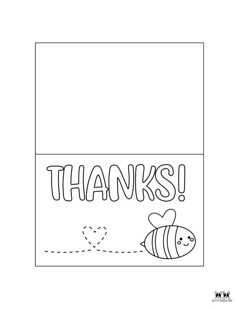 150+ Printable Thank You Cards - Free | Printabulls with Free Printable Thank You Cards Black and White