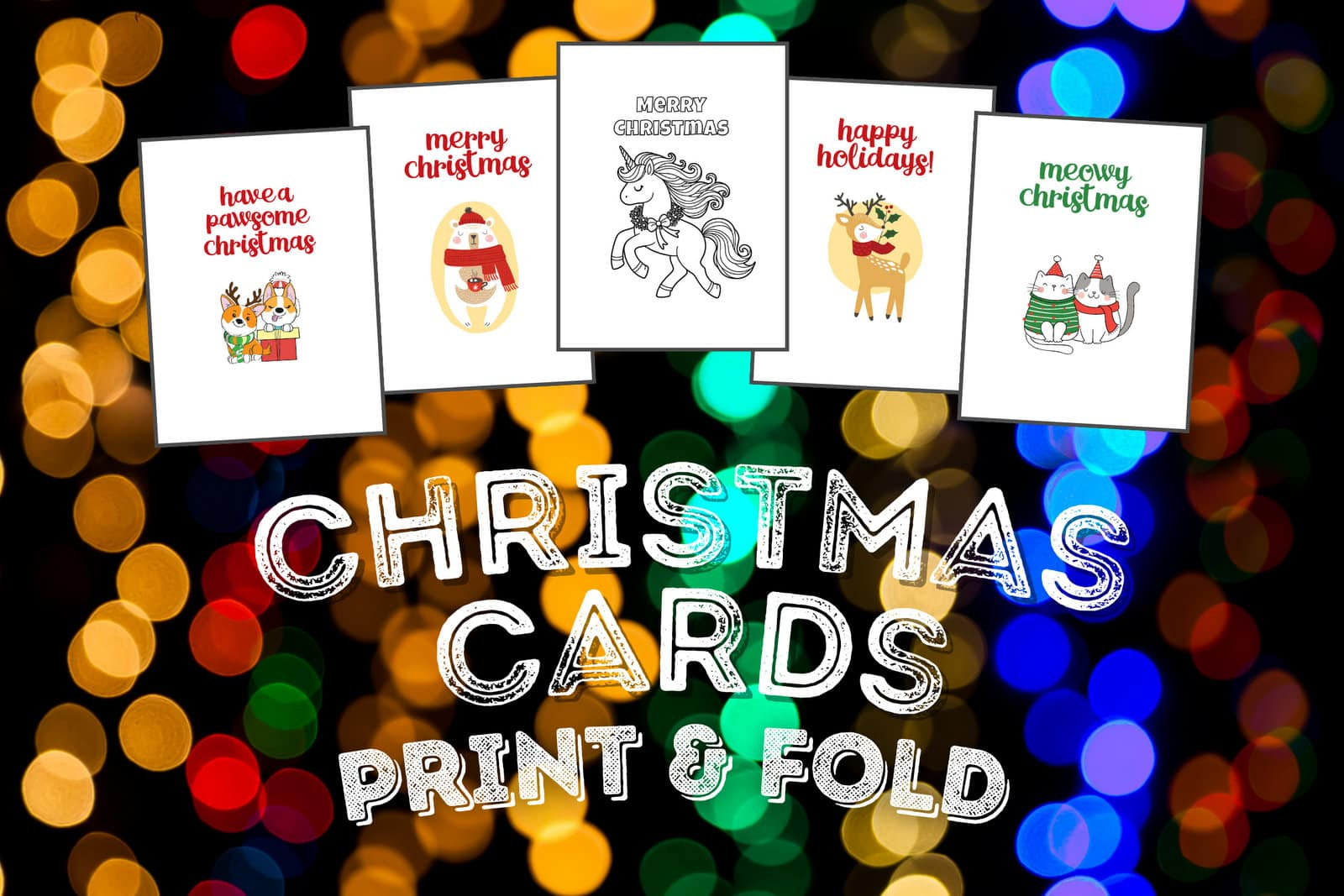 17 Free Printable Christmas Cards To Print, Color, Fold &amp;amp; Give within Free Printable Xmas Cards Download