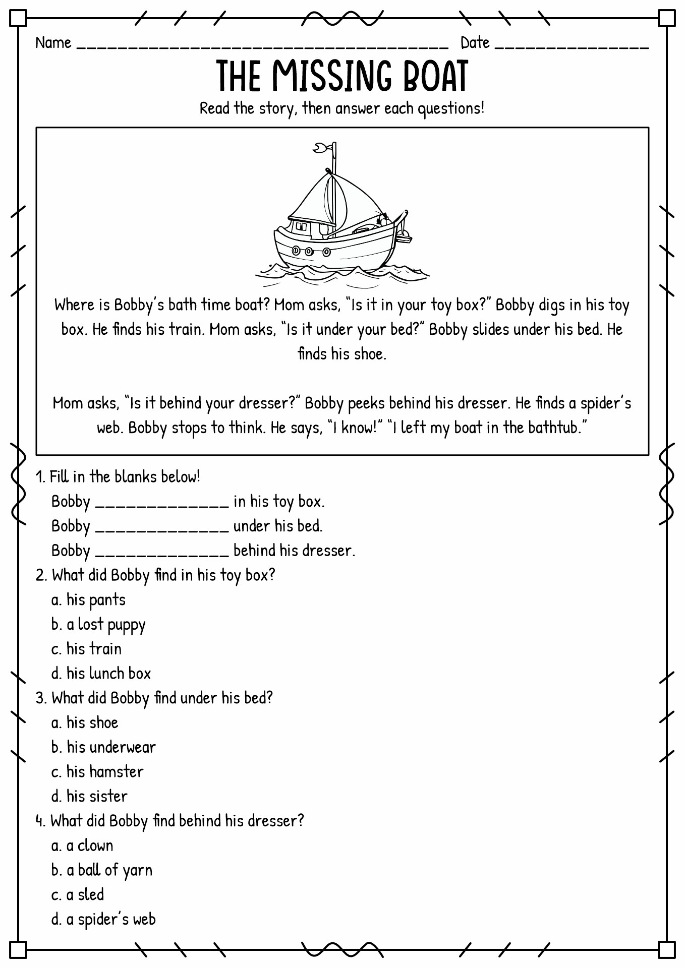 17 Second Grade Short Story Worksheet - Free Pdf At Worksheeto in Free Printable Short Stories for 2nd Graders