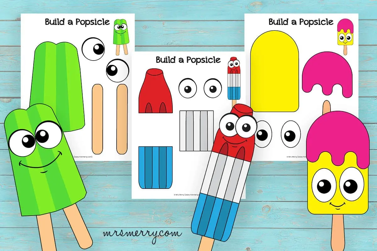 18 Popsicle Templates Free Printable | Mrs. Merry for Printable Paper Crafts Free