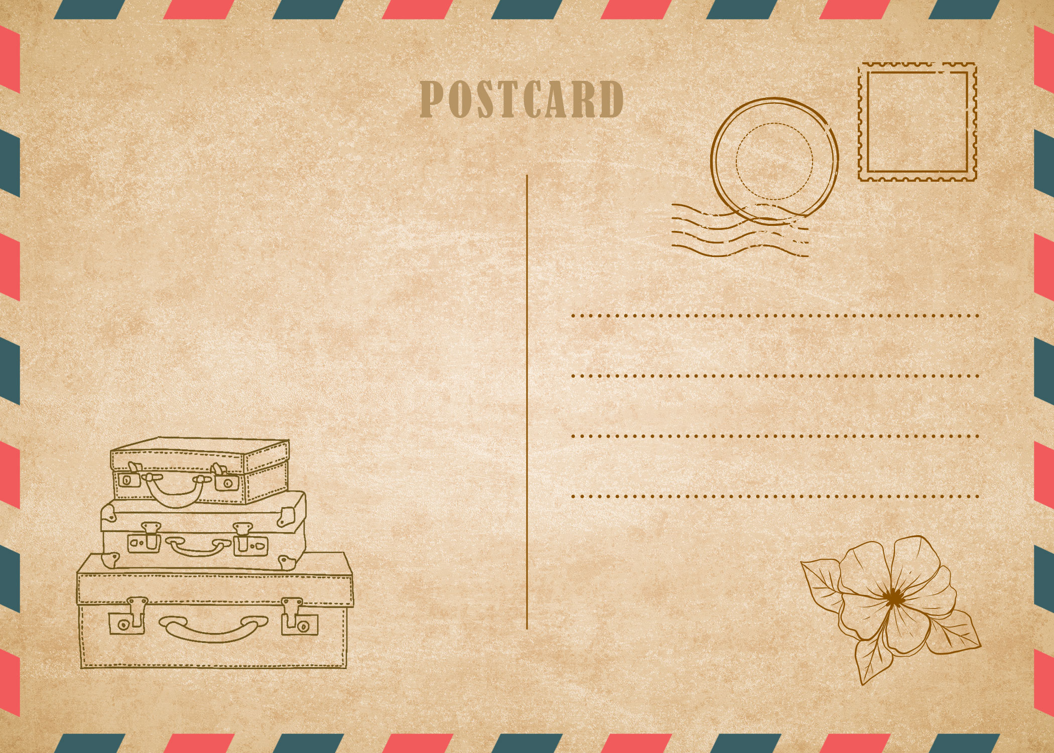 19 Printable Postcard Templates &amp; Designs [Word, Pdf, Psd] pertaining to Free Printable Postcards