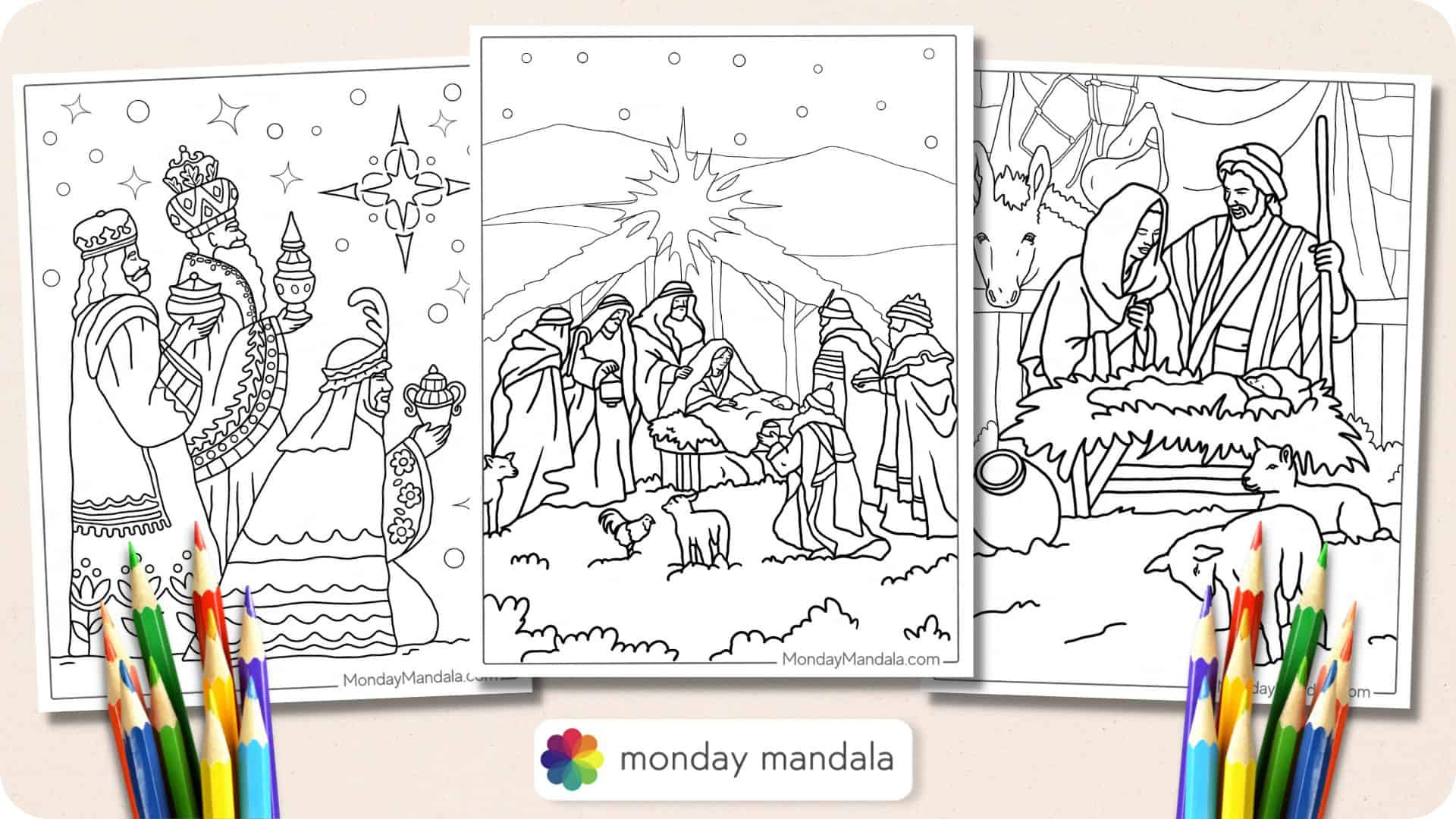 20 Nativity Coloring Pages (Free Pdf Printables) within Free Printable Nativity Story Coloring Pages