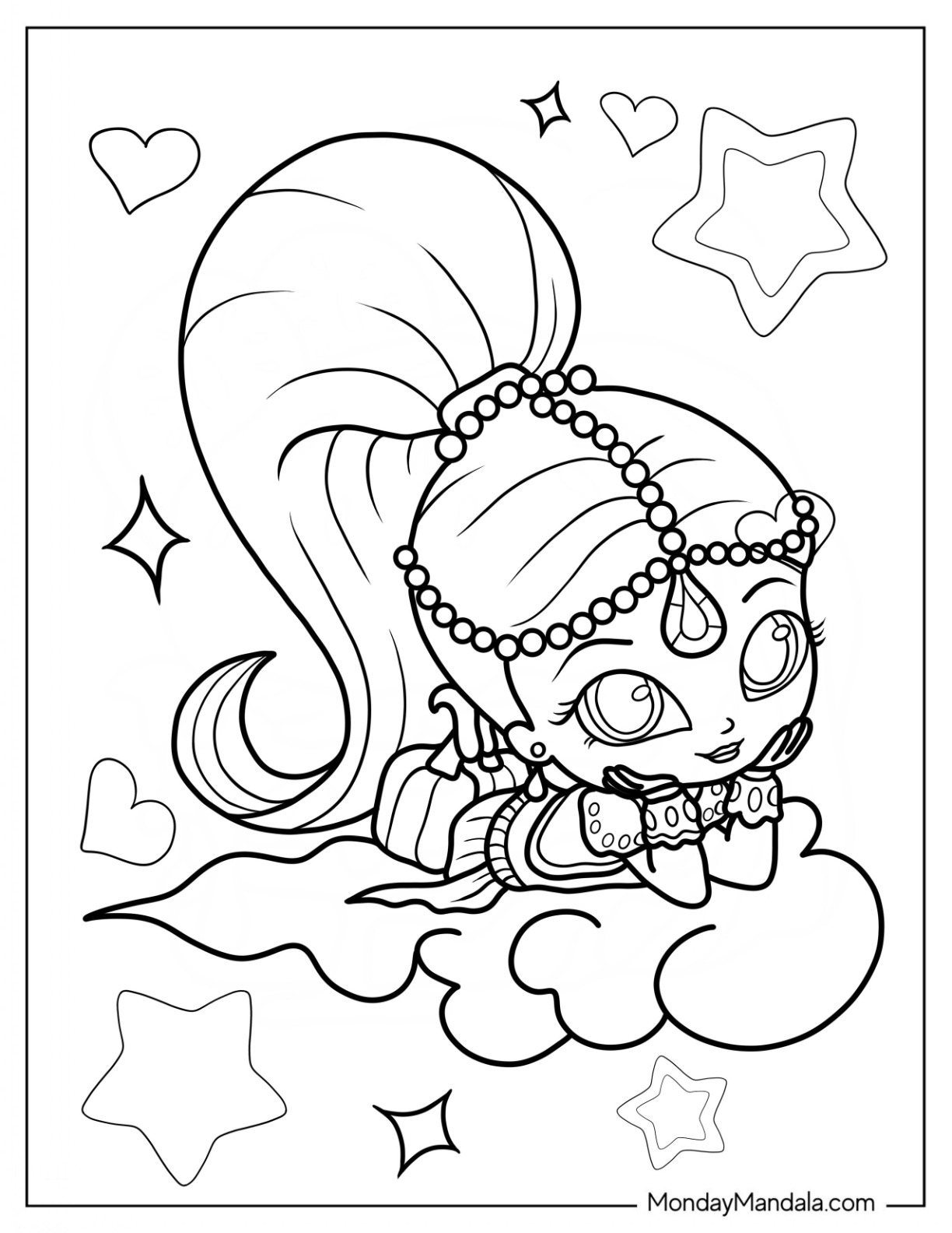 20 Shimmer And Shine Coloring Pages (Free Printables) in Shimmer And Shine Free Printables