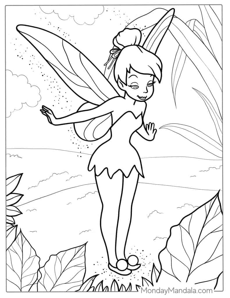 20 Tinker Bell Coloring Pages (Free Pdf Printables) inside Tinkerbell Coloring Pages Printable Free