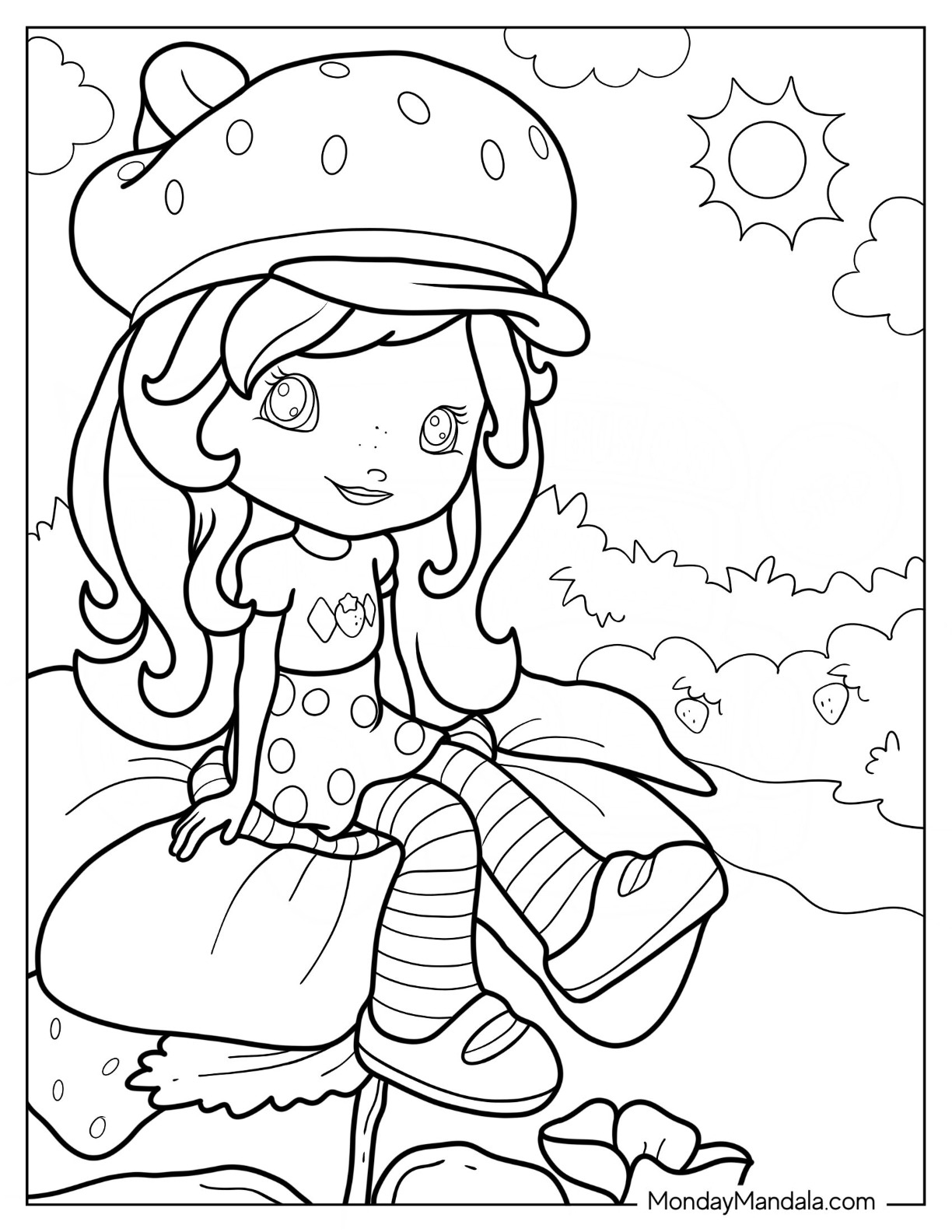 22 Strawberry Shortcake Coloring Pages (Free Pdf Printables) throughout Strawberry Shortcake Coloring Pages Free Printable