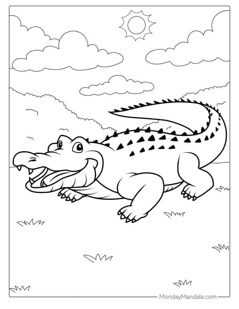 25 Crocodile Coloring Pages (Free Pdf Printables) inside Free Printable Pictures of Crocodiles