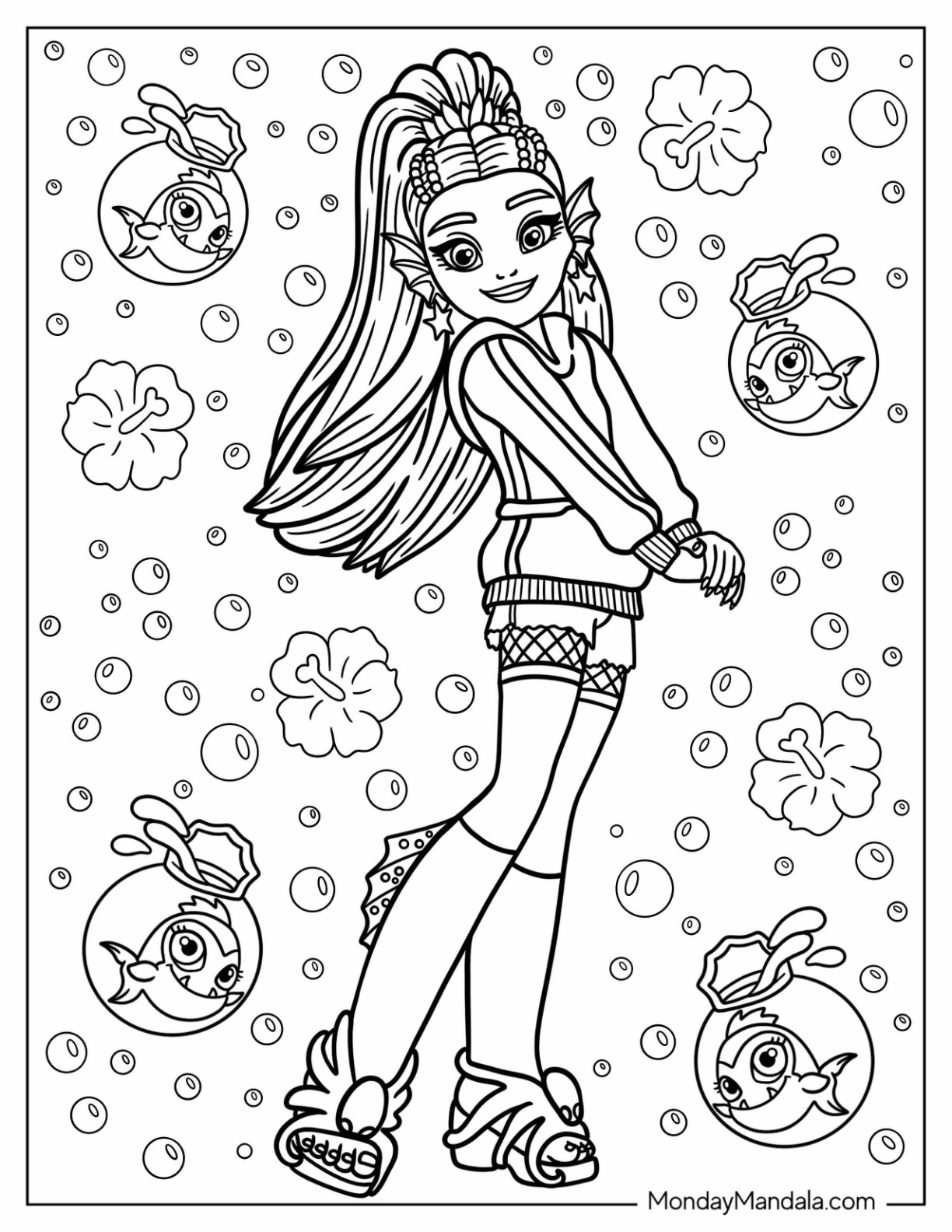 28 Monster High Coloring Pages (Free Pdf Printables) intended for Monster High Free Printable Pictures