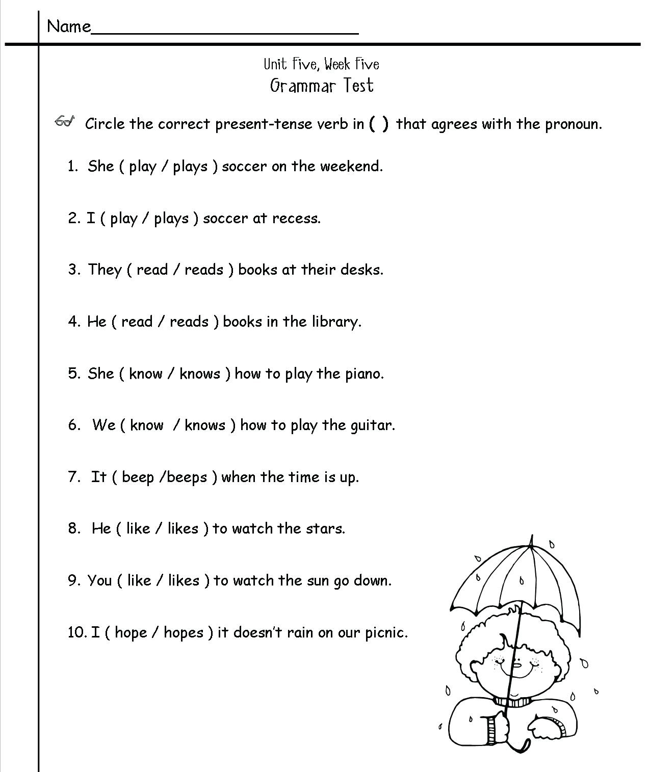 2Nd Grade English Worksheets - Best Coloring Pages For Kids for Free Printable Grammar Worksheets for 2nd Grade