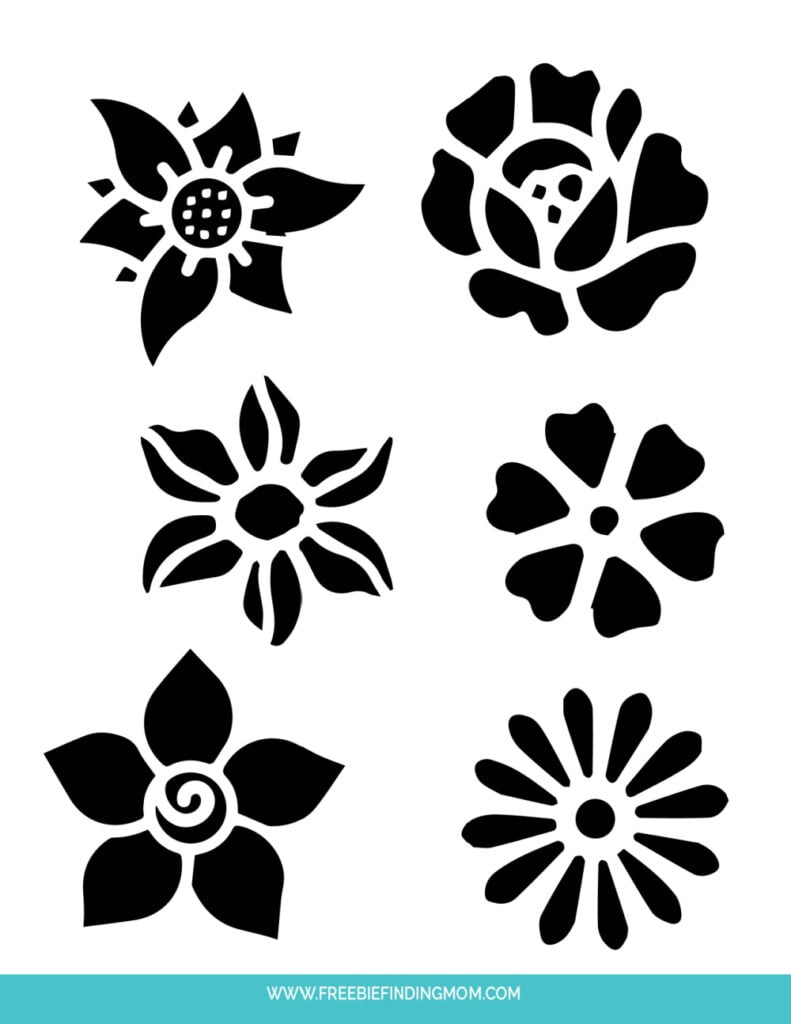 3 Free Printable Large Flower Stencils For Painting - Freebie within Free Printable Wall Stencils For Painting