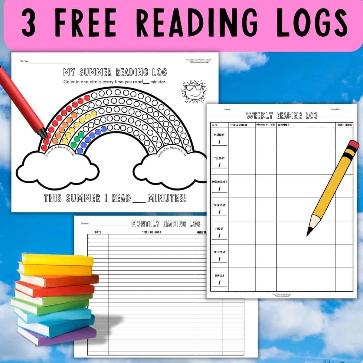 3 Free Printable Reading Log Templates - Weekly, Monthly, &amp;amp; Summer for Free Printable Reading Logs For Children