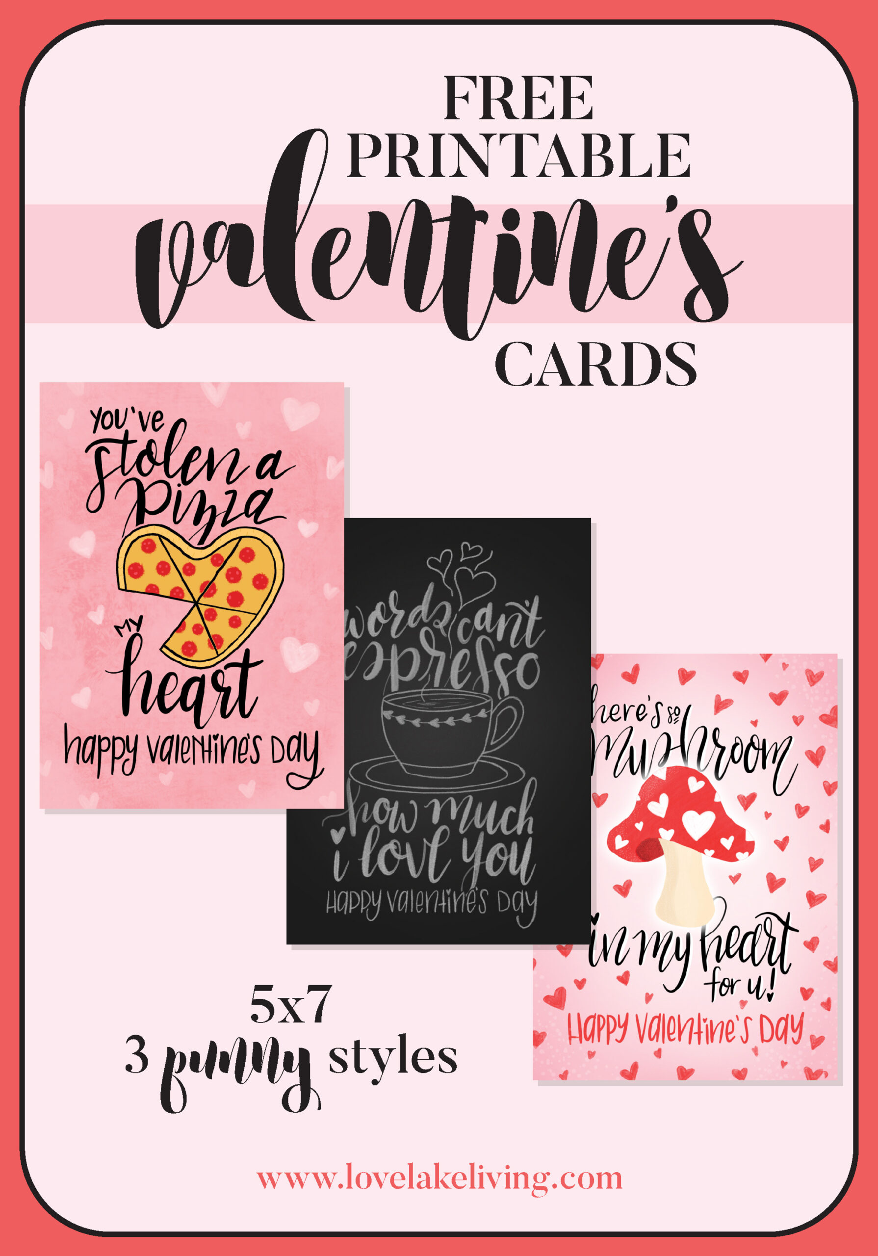 3 Free Printable Valentine&amp;#039;S Day Cards - Love Lake Living regarding Free Printable Valentine Cards For Husband