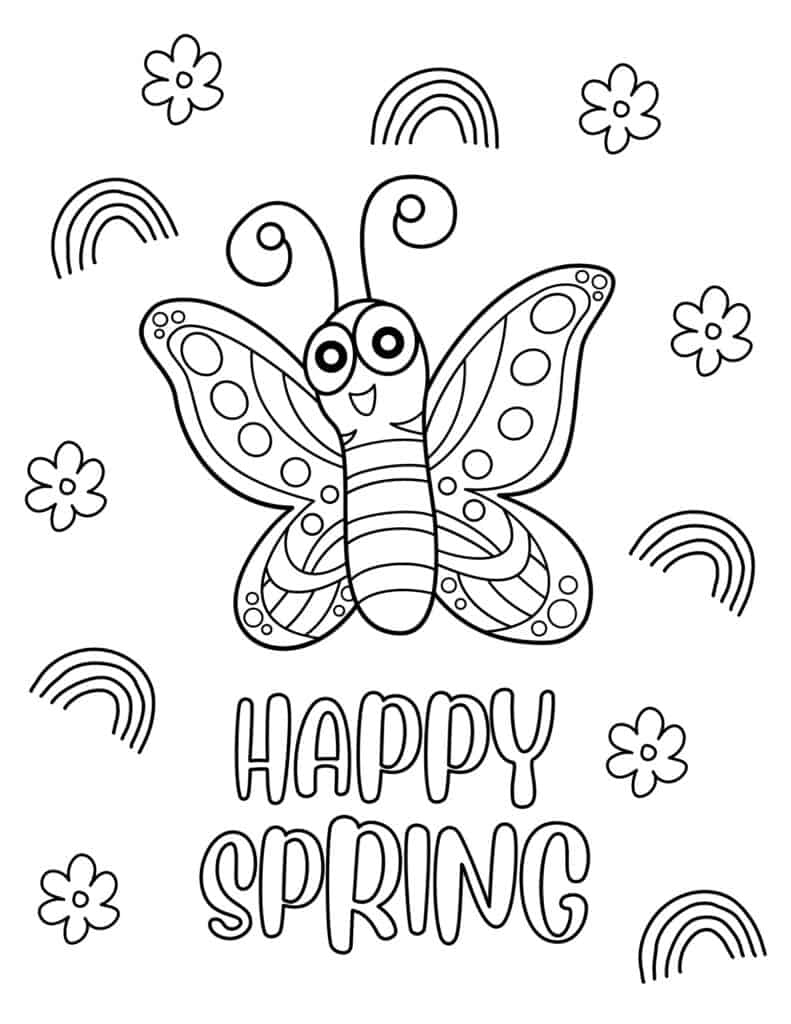 30 Free Spring Coloring Pages For Kids - Prudent Penny Pincher inside Free Printable Spring Coloring Pages For Kindergarten