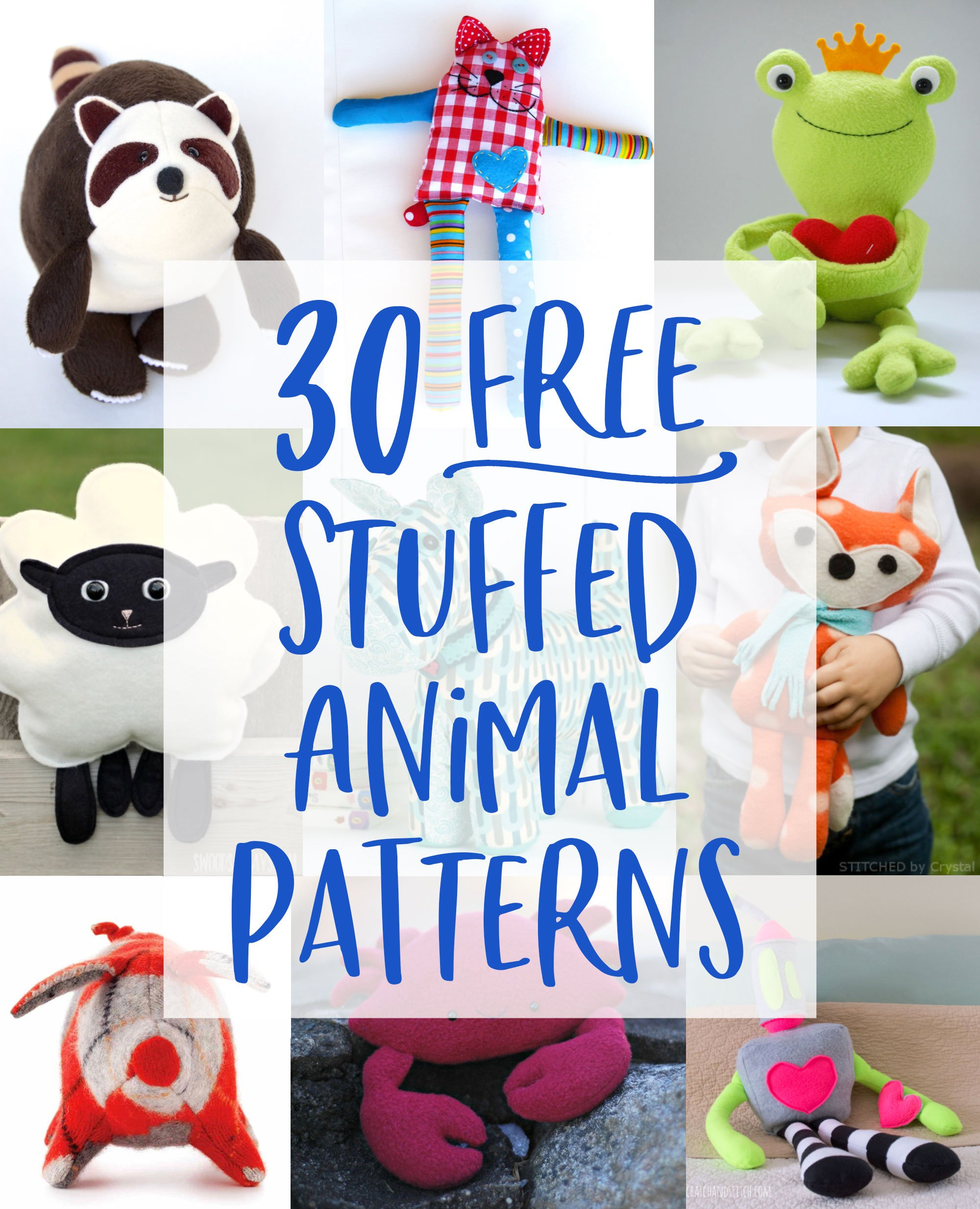 30 Free Stuffed Animal Patterns With Tutorials To Bring To Life throughout Free Printable Stuffed Animal Patterns