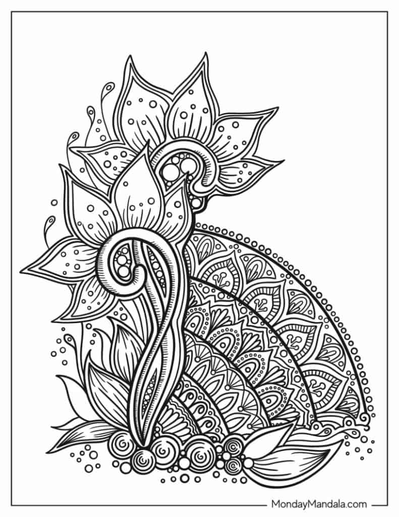 30 Zentangle Coloring Pages (Free Pdf Printables) pertaining to Free Printable Zen Coloring Pages