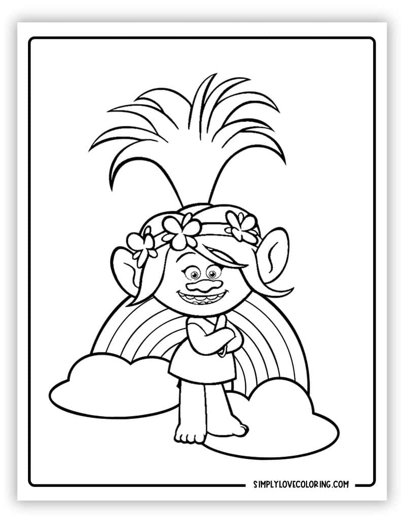 32 Trolls Coloring Pages (Free Pdf Printables) - Simply Love Coloring within Free Printable Troll Coloring Pages