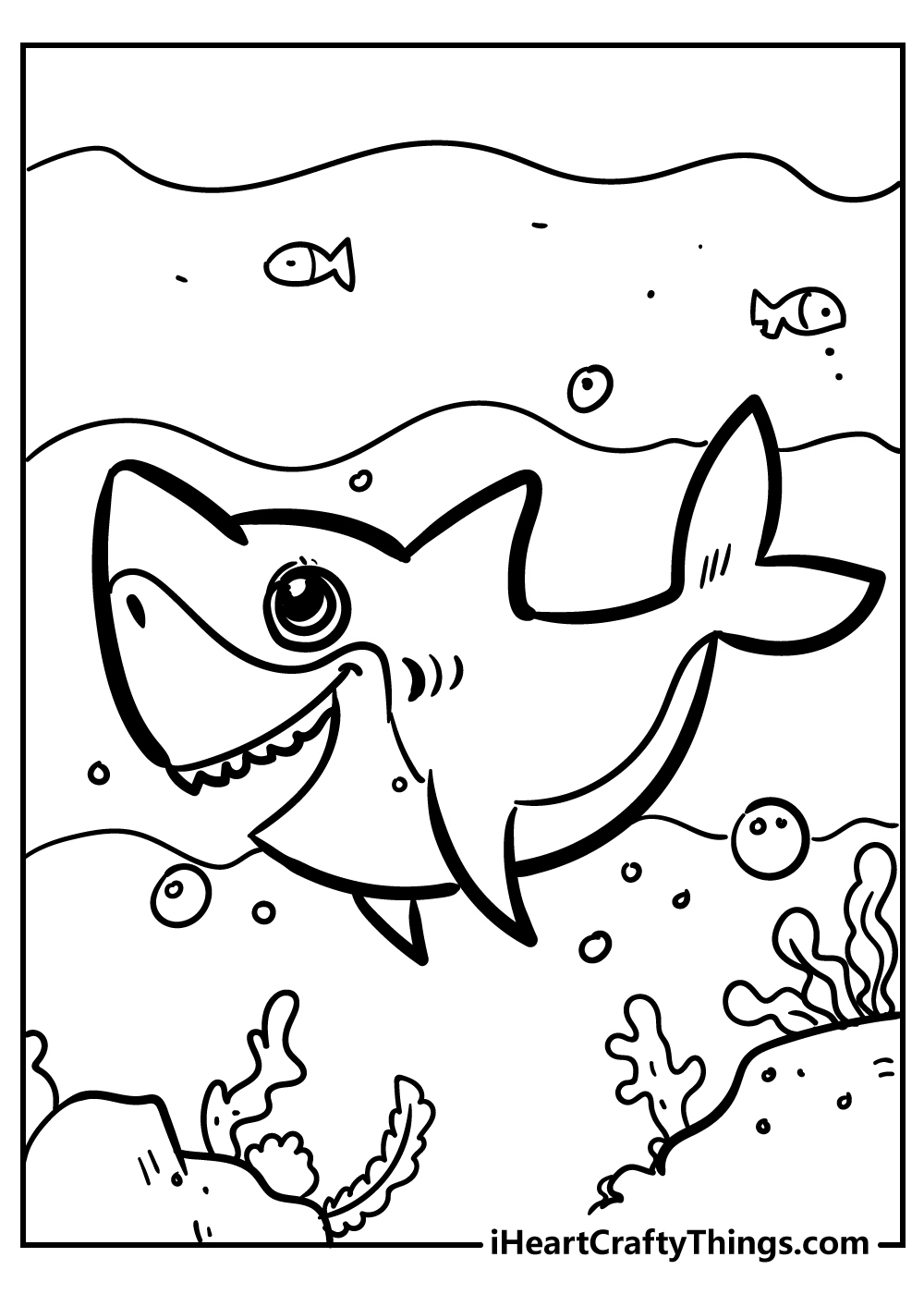 35 Shark Coloring Pages (100% Free Printables) in Free Printable Shark Coloring Pages