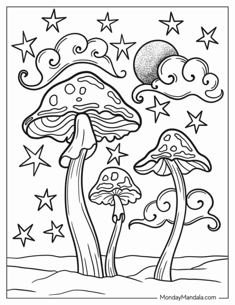 38 Mushroom Coloring Pages (Free Pdf Printables) intended for Free Printable Mushroom Coloring Pages