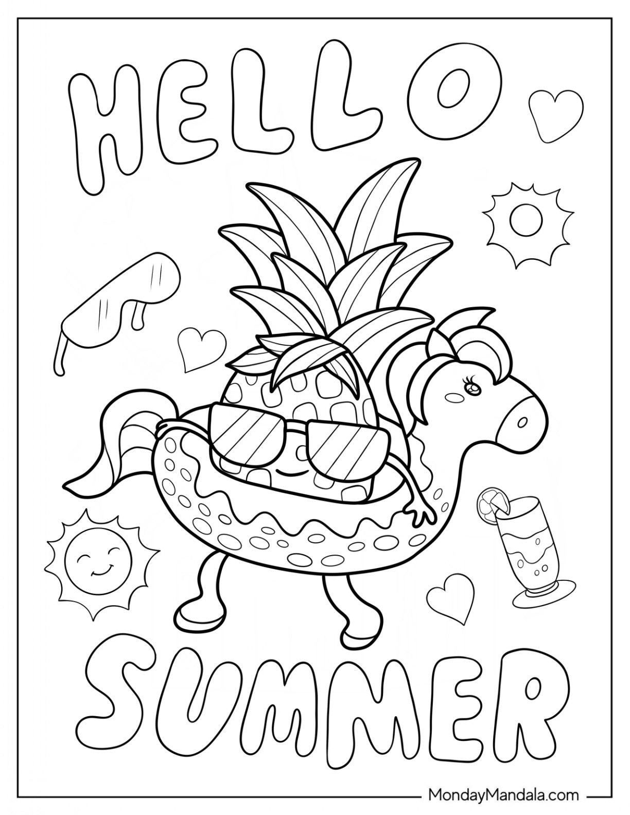 38 Summer Coloring Pages (Free Pdf Printables) with regard to Free Printable Summer Pictures