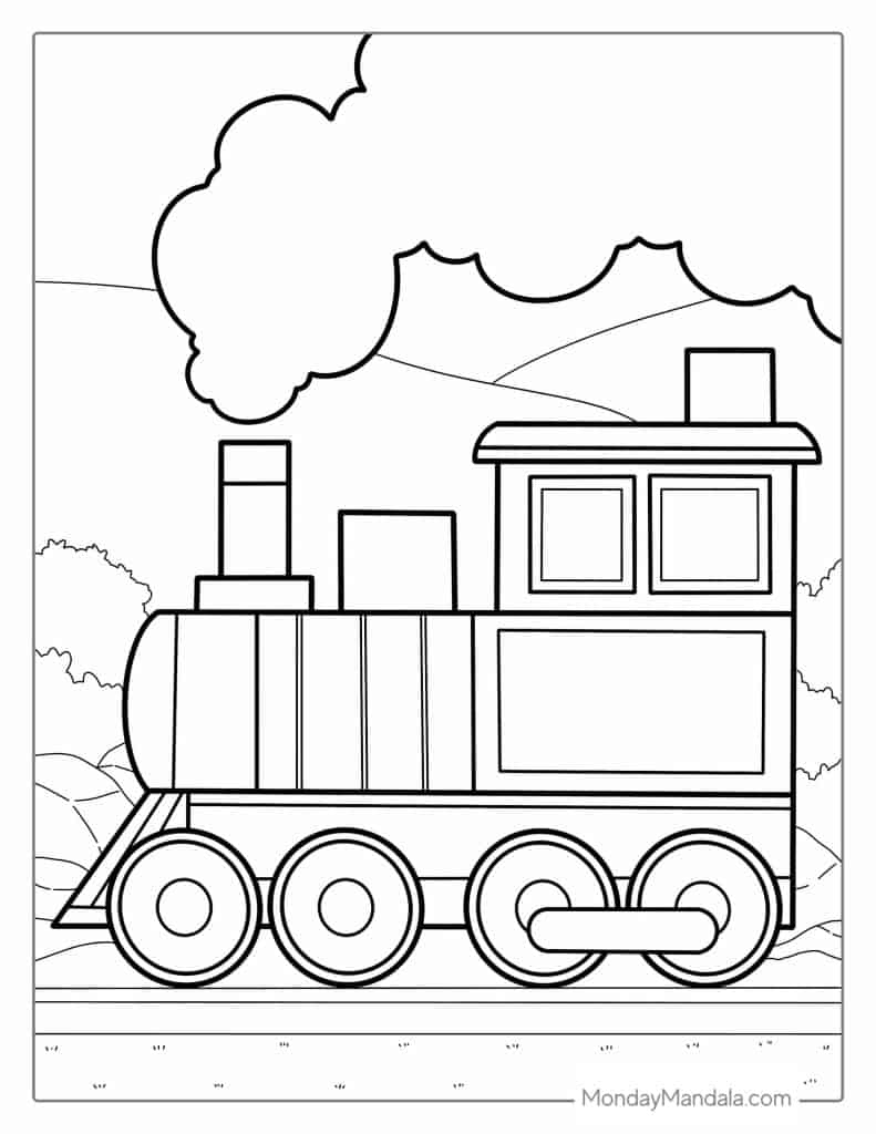 39 Train Coloring Pages (Free Pdf Printables) with Free Printable Train Pictures