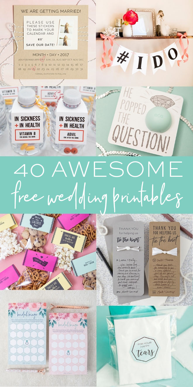 40 Awesome Free Wedding Printables - Something Turquoise with Free Wedding Printables