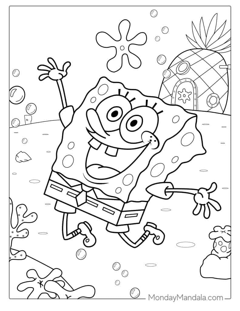 40 Spongebob Coloring Pages (Free Pdf Printables) for Spongebob Squarepants Coloring Pages Free Printable