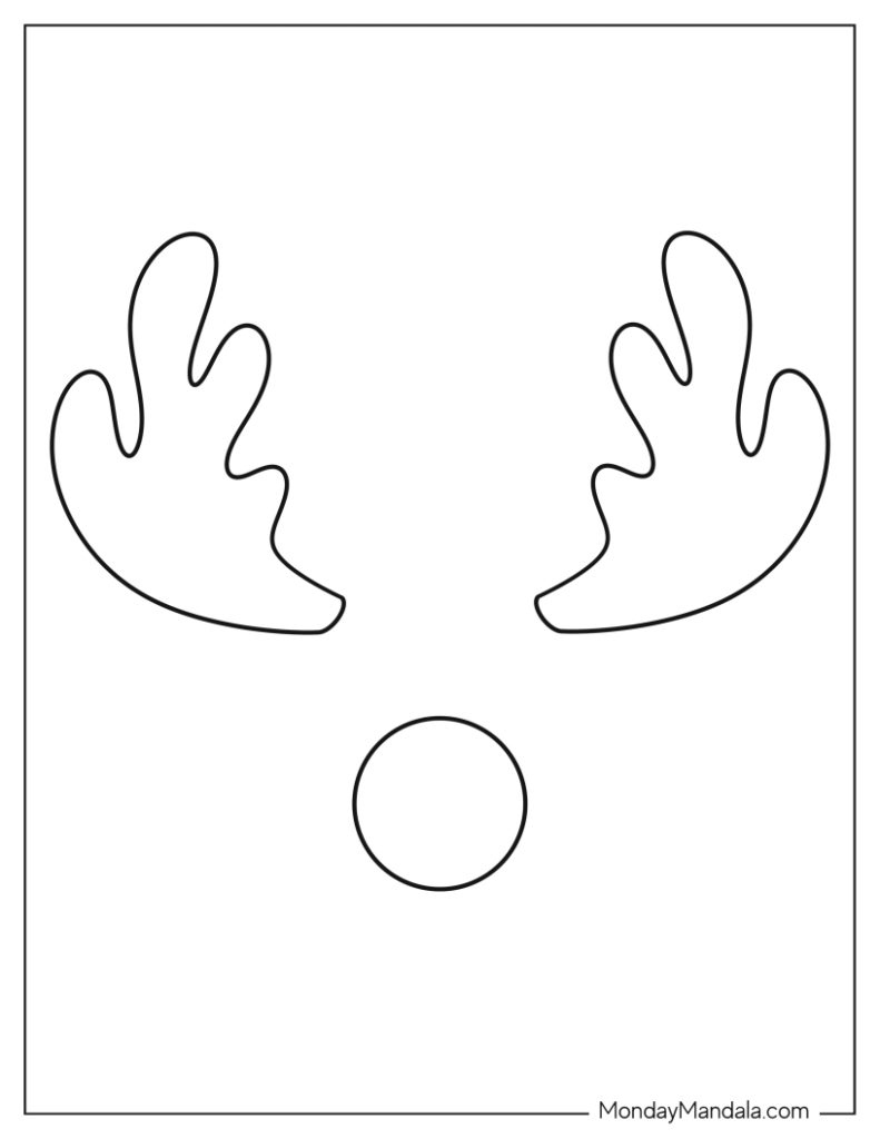 42 Reindeer Templates (Free Pdf Printables) throughout Reindeer Antlers Template Free Printable