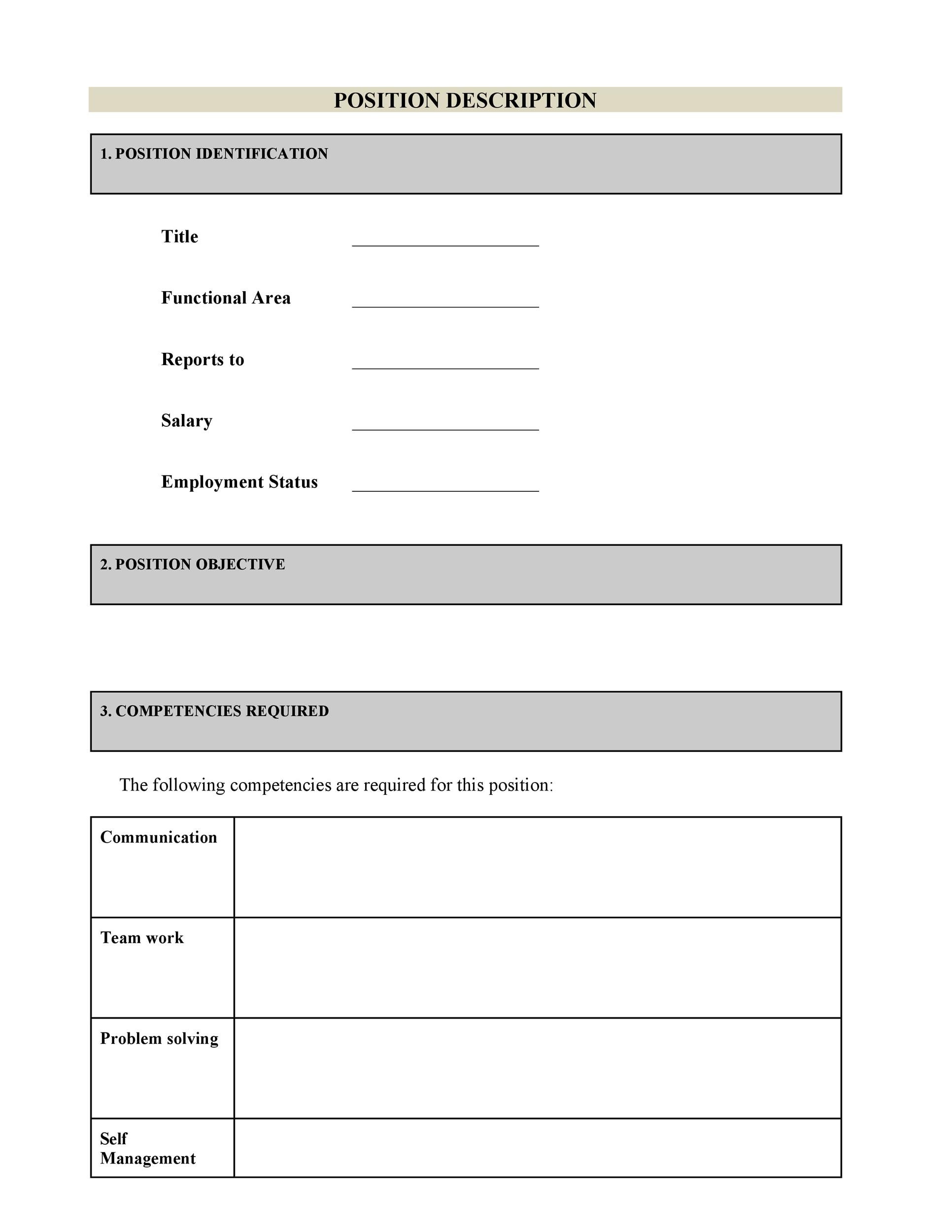 47 Job Description Templates &amp; Examples ᐅ Templatelab within Free Printable Job Description Template