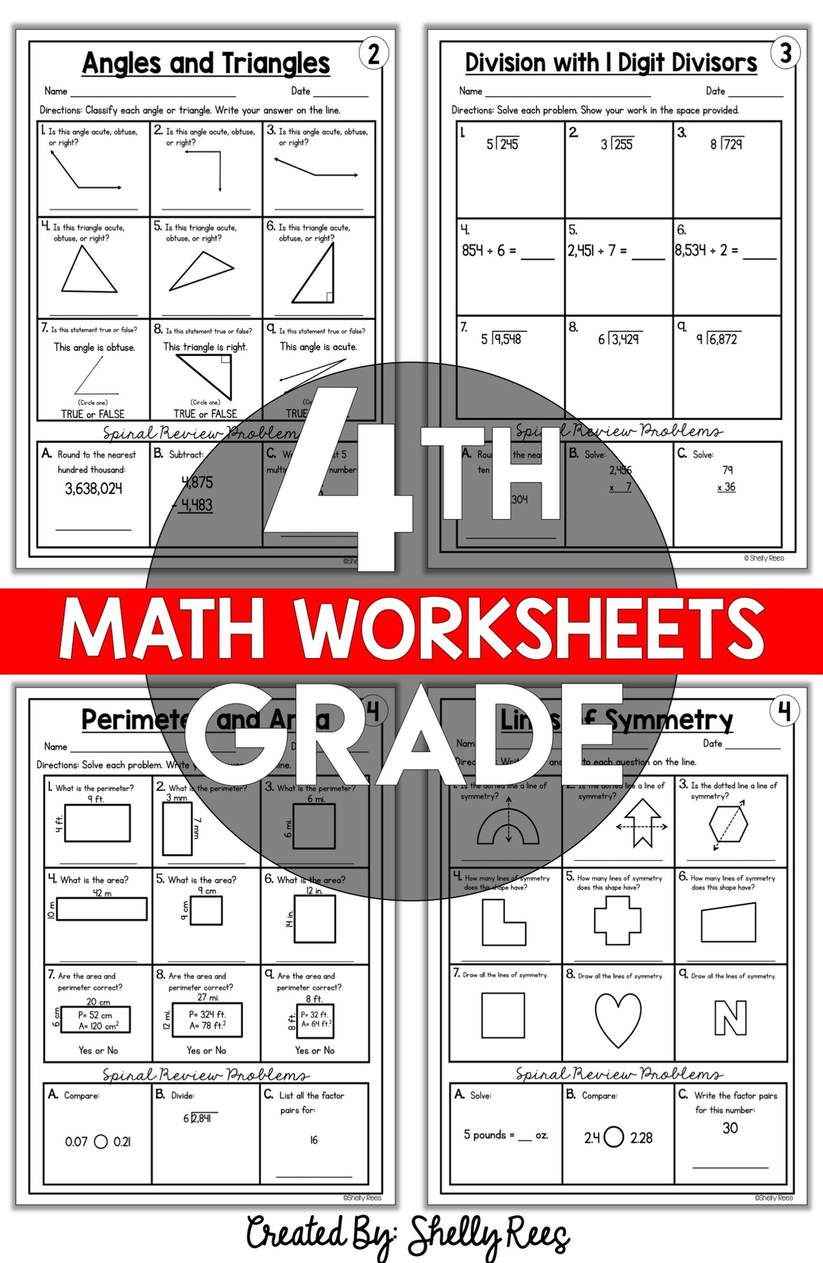 4Th Grade Math Worksheets Free And Printable - Appletastic Learning inside Free Printable Math Worksheets for 4th Grade