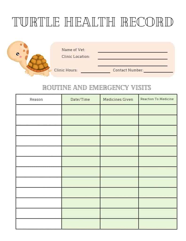 5 Free Printable Pet Health Record Sheets - My Printable Home in Free Printable Pet Health Record