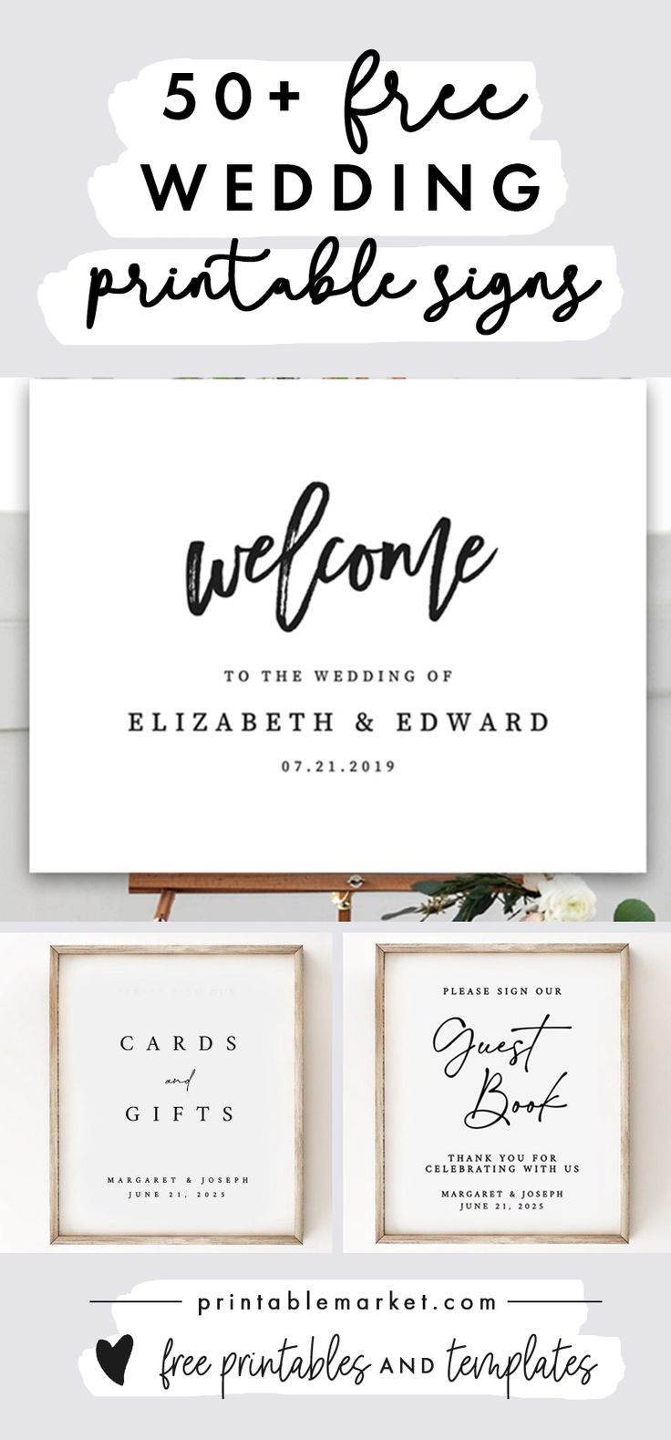 50+ Free Wedding Sign Printables | Free Wedding Printables Signs pertaining to Free Printable Wedding Signs