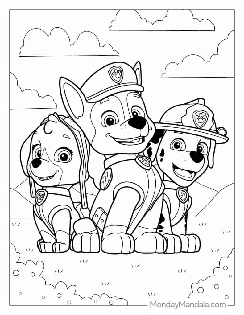 58 Paw Patrol Coloring Pages (Free Pdf Printables) with Free Printable Paw Patrol Coloring Pages