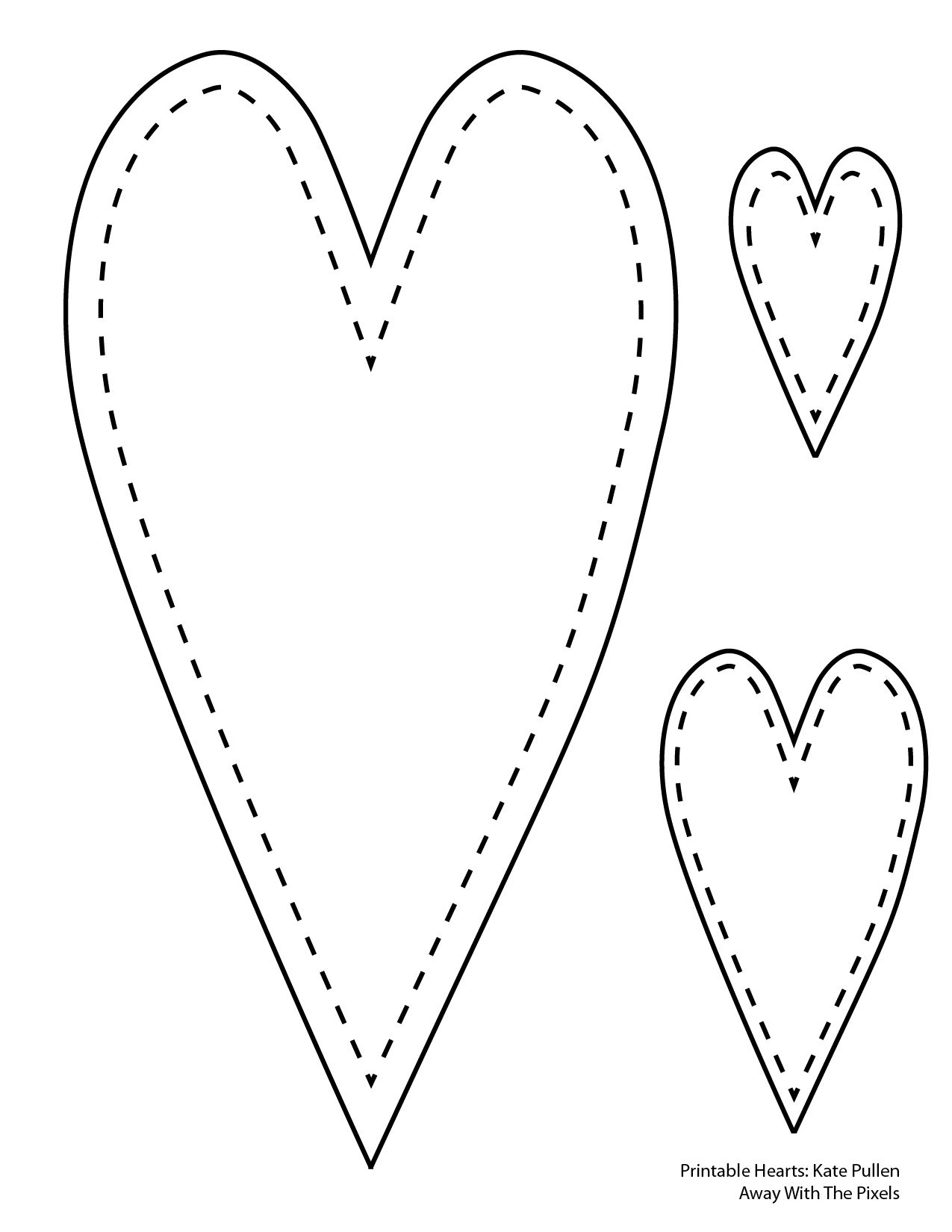 6 Free Printable Heart Templates throughout Free Printable Heart Templates