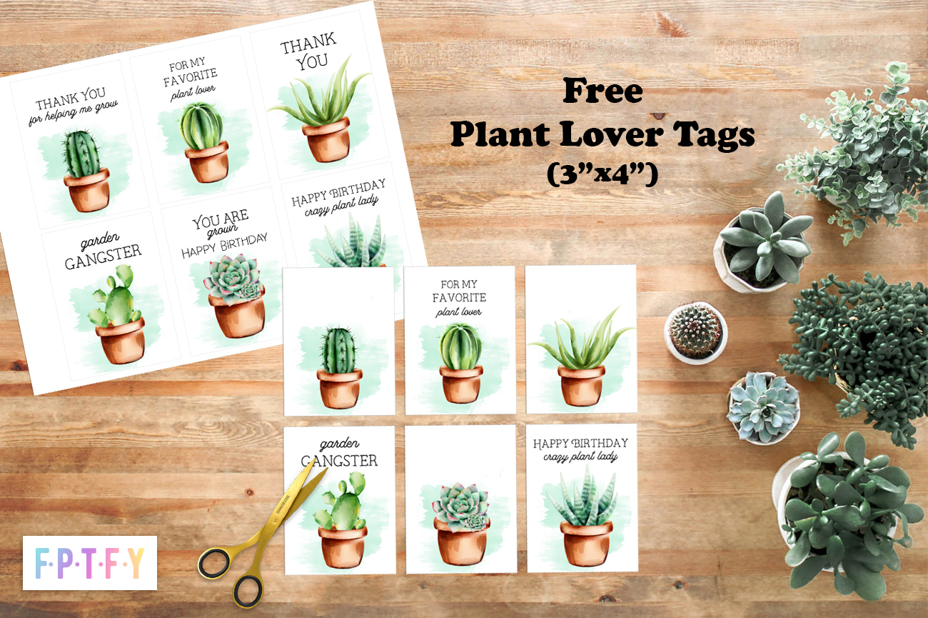 6 Plant Lover Printable Tags - Free Pretty Things For You regarding Free Printable Plant Labels