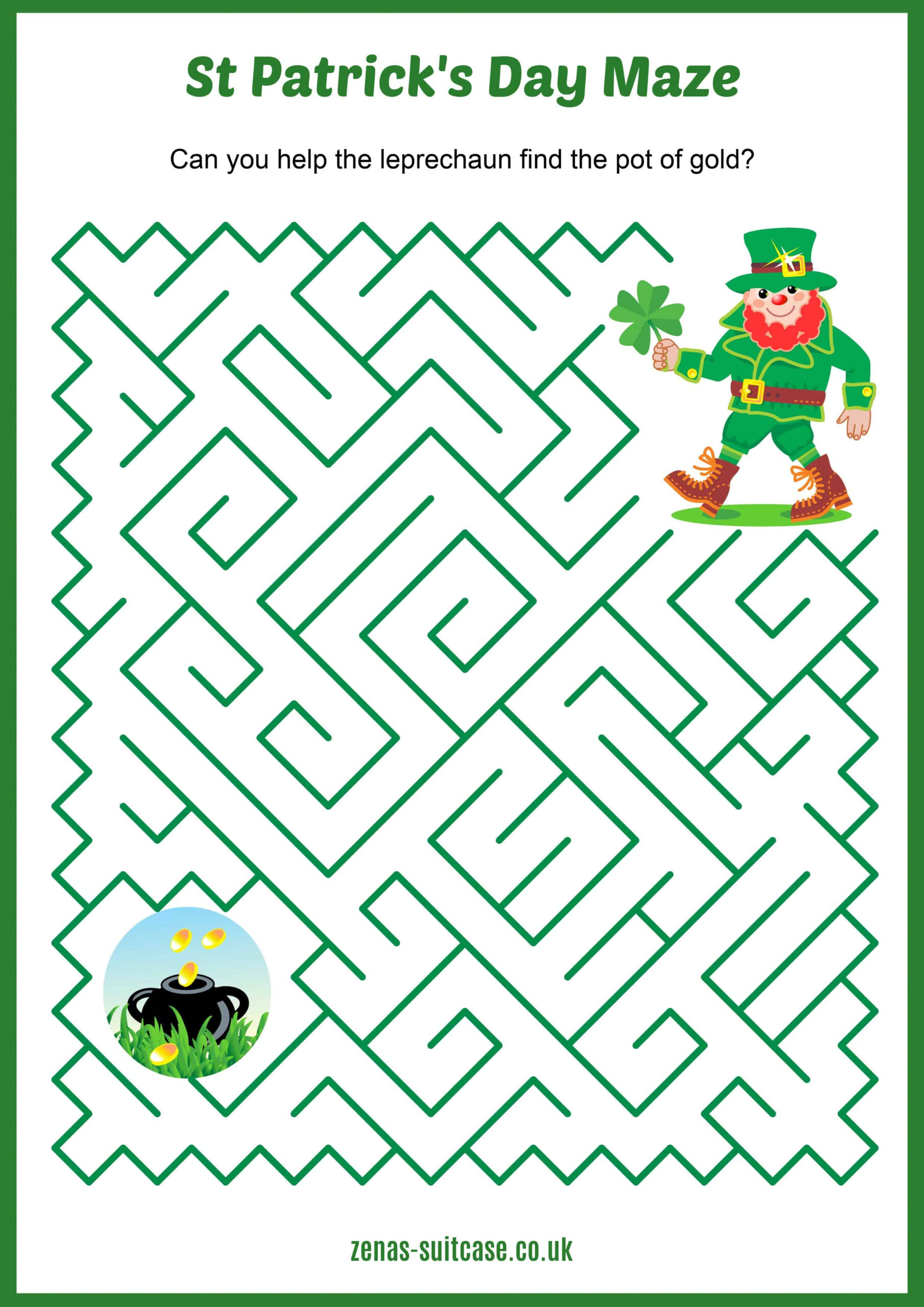 7 Free St Patrick&amp;#039;S Day Printable Activity Pages intended for Free Printable St Patrick&amp;amp;#039;s Day Mazes