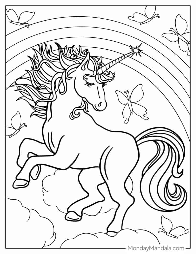 74 Unicorn Coloring Pages (Free Pdf Printables) in Unicorn Printable Free