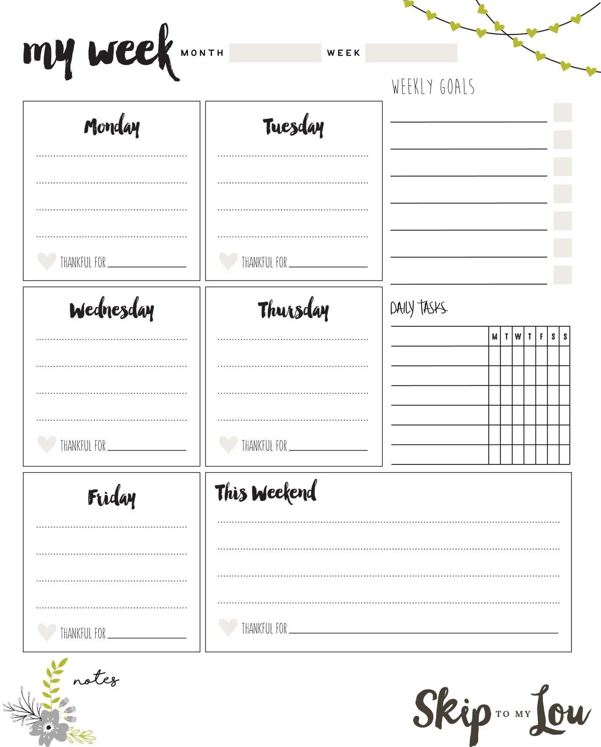 8 Places To Find The Best Free Planner Printables throughout Free Printable Planners and Organizers