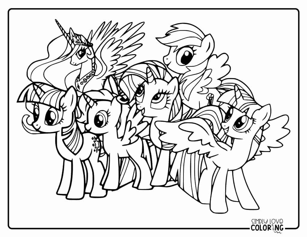 88 My Little Pony Coloring Pages (Free Pdf Printables) - Simply with My Little Pony Free Printables